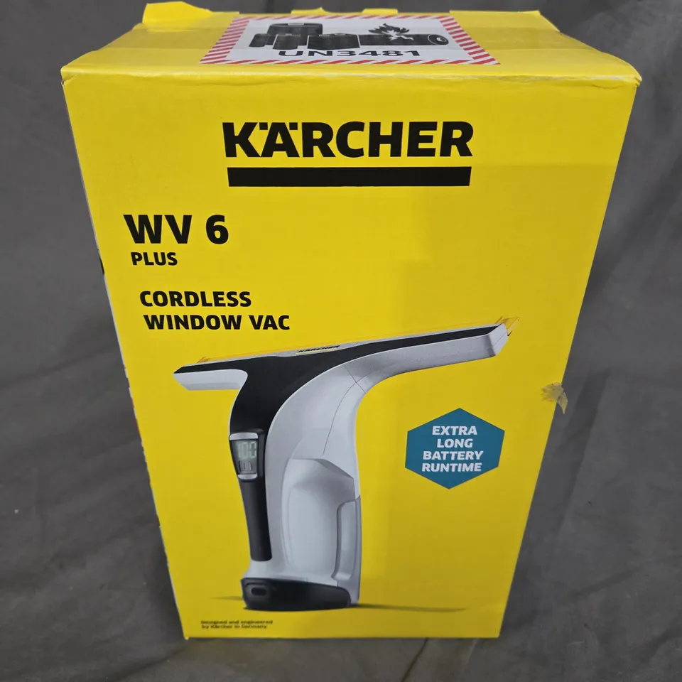 SEALED K'A'RCHER WV 6 PLUS CORDLESS WINDOW VAC