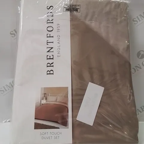 BRAND NEW BRENTFORDS SINGLE DUVET COVER SET -BEIGE-