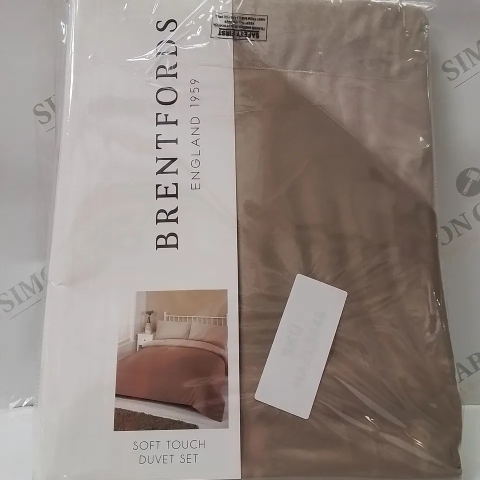 BRAND NEW BRENTFORDS SINGLE DUVET COVER SET -BEIGE-