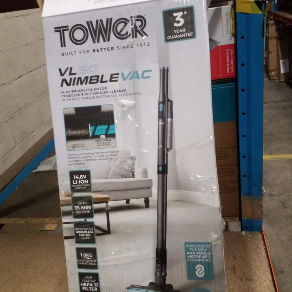 BOXED TOWER VL60 NIMBLE VAC 14.8V BRUSHLESS MOTOR CORDLESS 3-IN-1 VACUUM CLEANER 