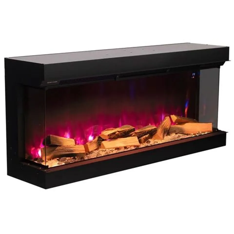 BOXED 50INCH 3-SIDED SMART ELECTRIC FIREPLACE,