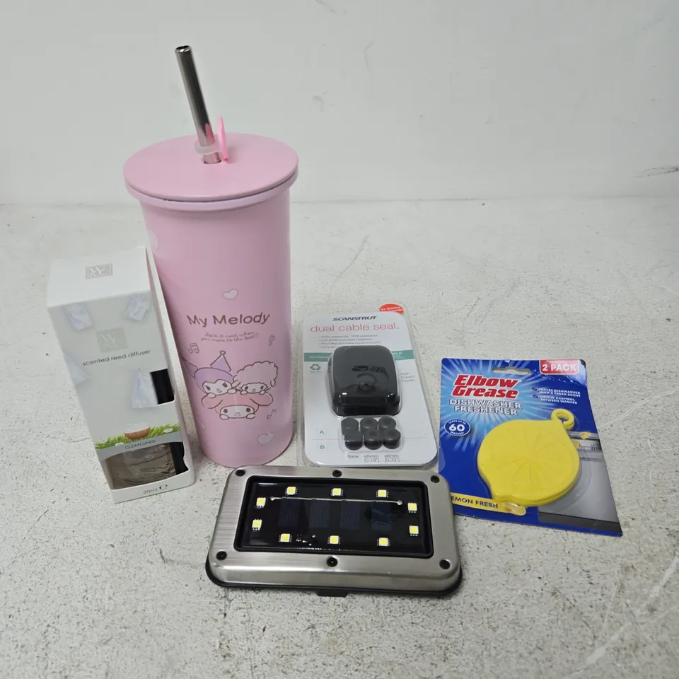 APPROXIMATELY 10 ASSORTED HOUSEHOLD PRODUCTS TO INCLUDE DISHWASHER FRESHENER, LED LIGHT, CABLE SEAL ETC 
