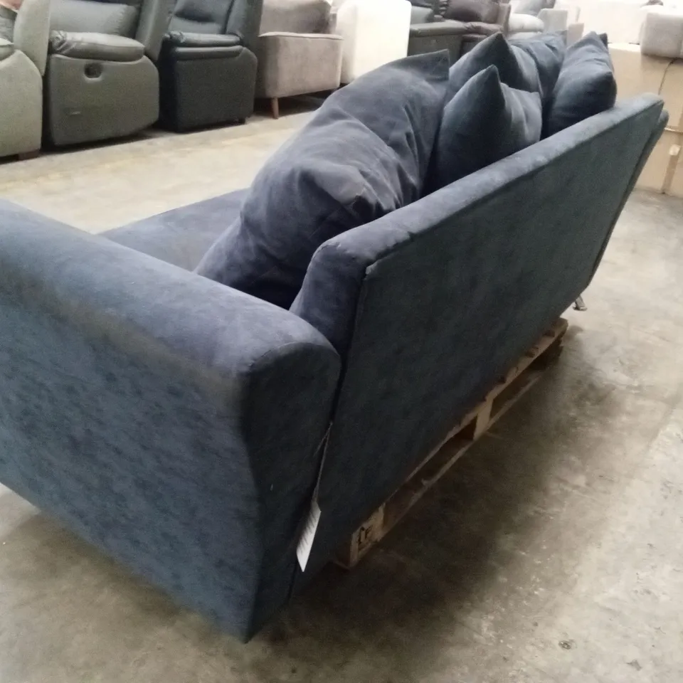 DURY FABRIC 3 SEATER SCATTER BACK SOFA - BLUE RRP £499