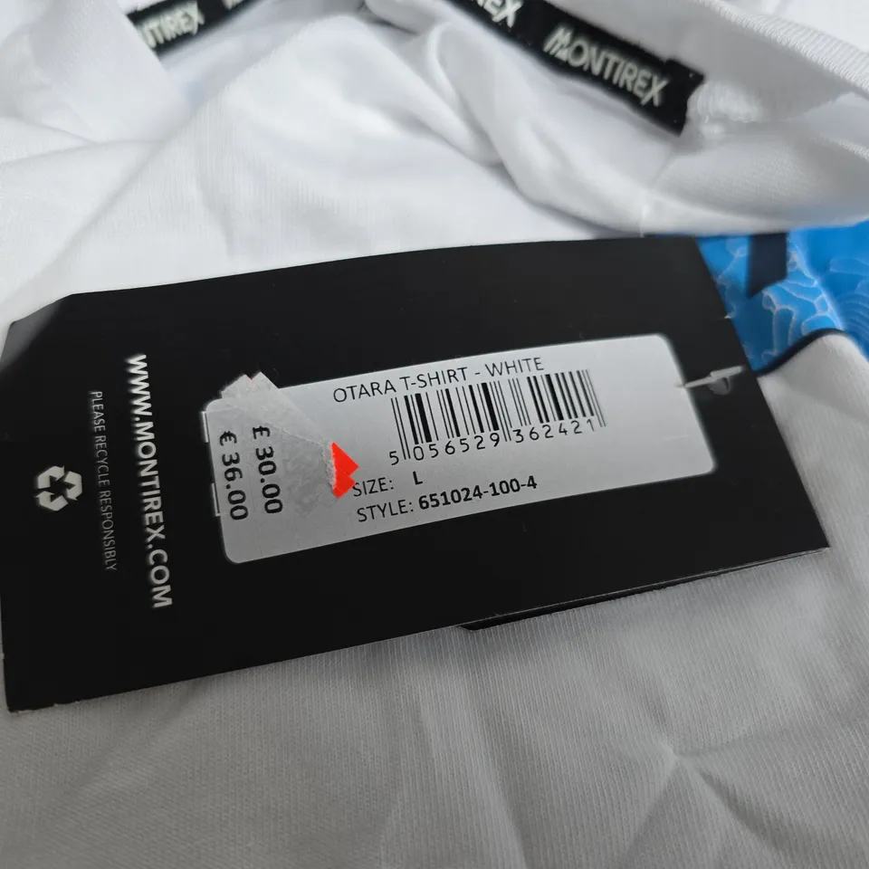 MONTIREX OTARA T-SHIRT - WHITE, SIZE L
