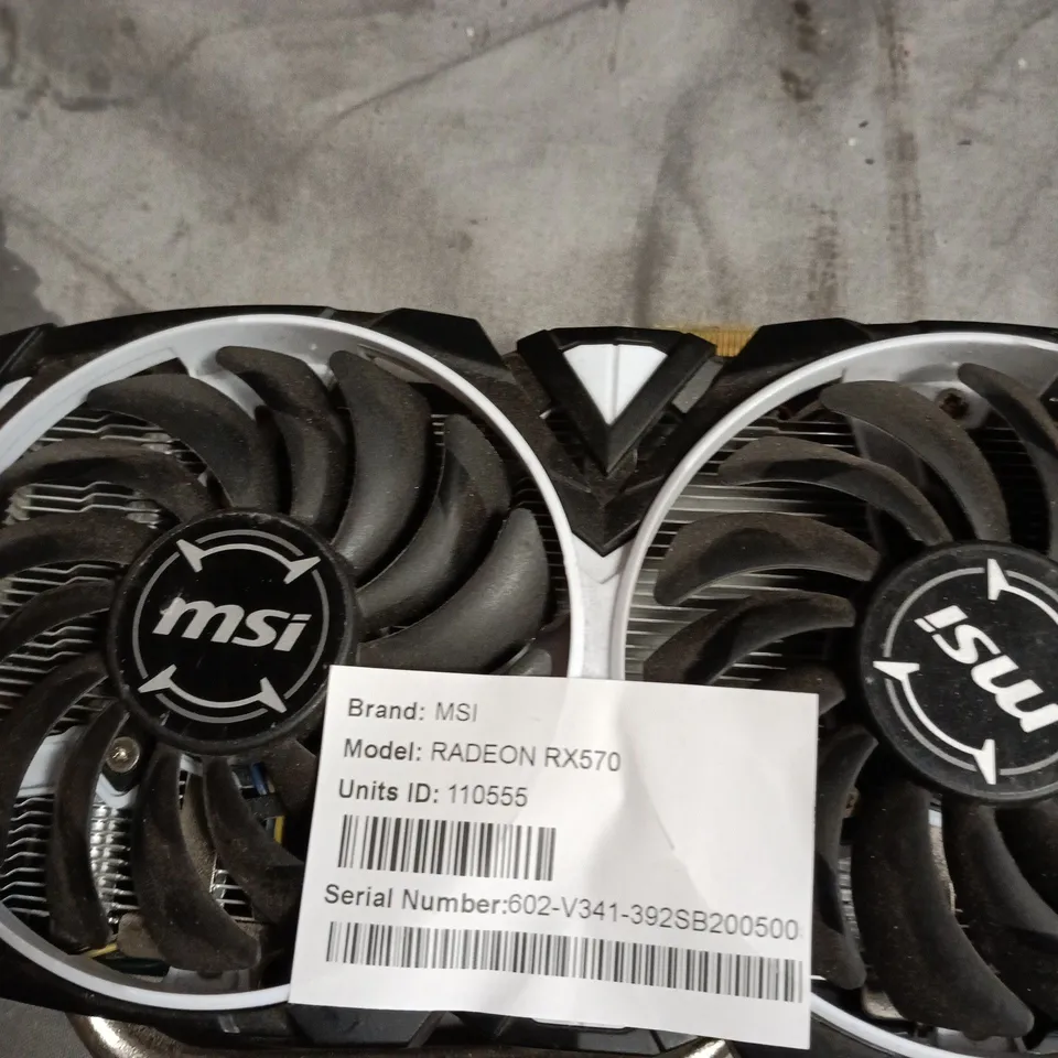 MSI RADEON RX570 GRAPHICS CARD – DUAL FAN