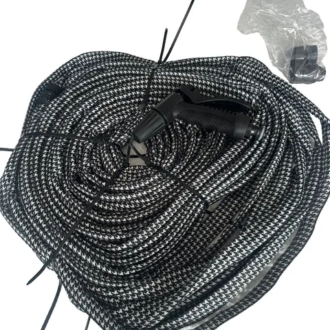 BERNINI PATTERNED HYDROHOSE WITH QUICK CONNECTORS BLACK