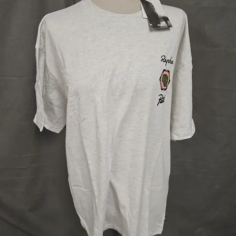 RAPHA X PATTA COTTON TSHIRT IN LIGHT GREY SIZE XL