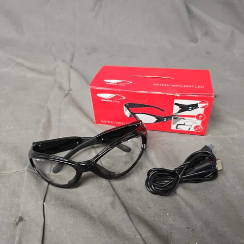 BOXED SWISS ONE MATRIX MATLIGHT LED SAFETY GLASSES