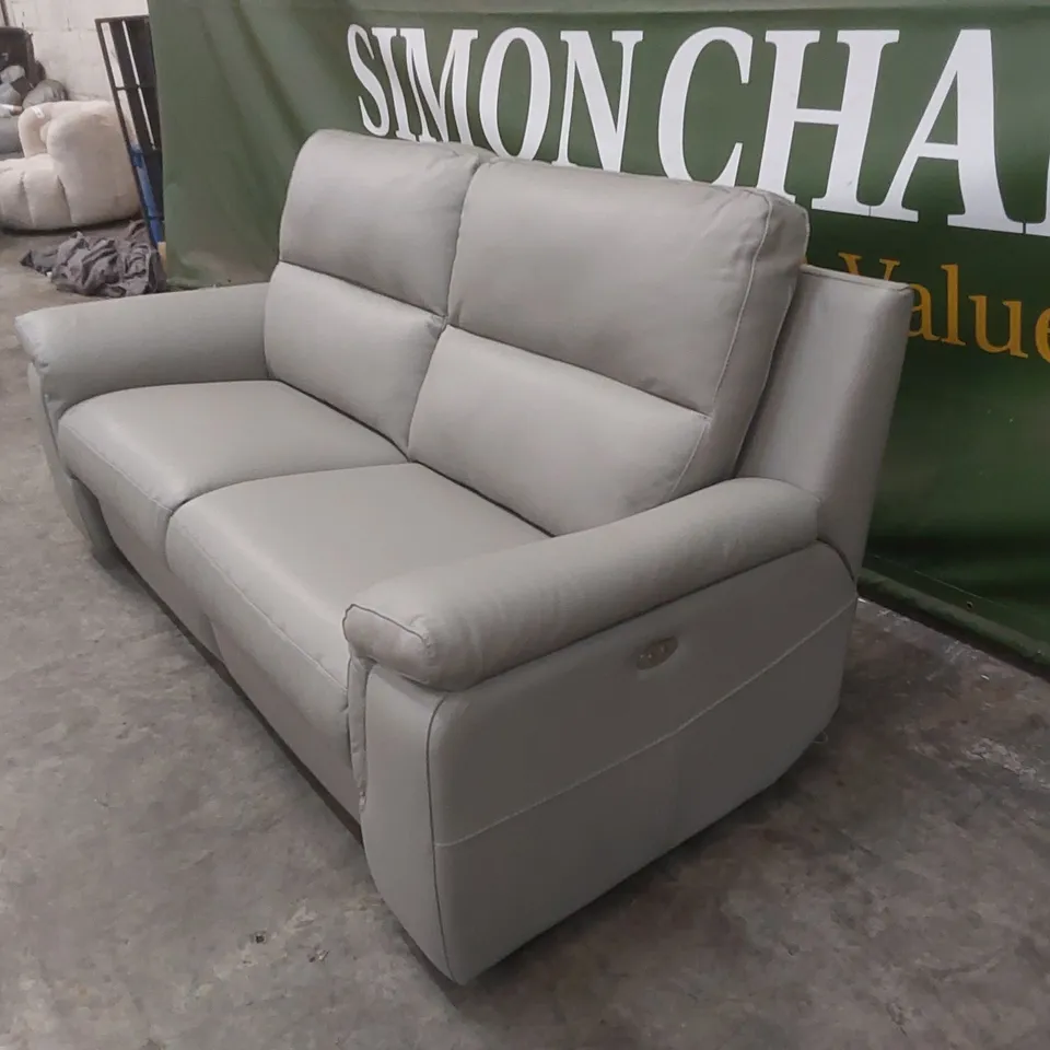 QUALITY DESIGNER ITALIAN MADE 3 SEATER ELECTRIC RECLINER LEATHER SOFA
