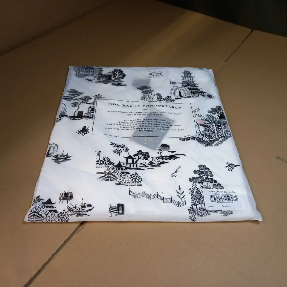 PACKAGED PERCIVAL PARROT BROS/WHITE T-SHIRT - XL