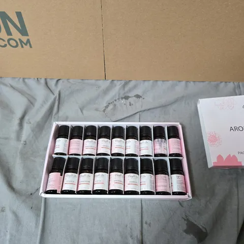 MARIGOLD + LOTUS AROMA ESSENTIAL OILS SET – PACK OF 18 BOTTLES, 100% PURE ESSENTIAL OILS