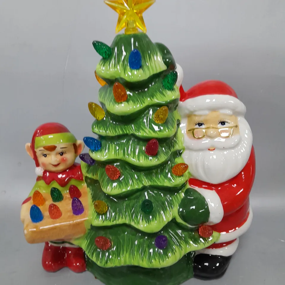 MR CHRISTMAS NOSTALGIC TREE WITH SANTA & ELF