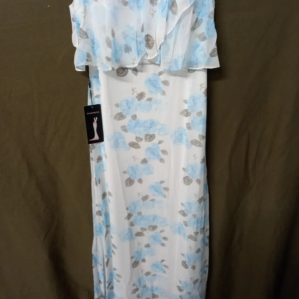 EVER PRETTY BLUE FLORAL DRESS - UK 14