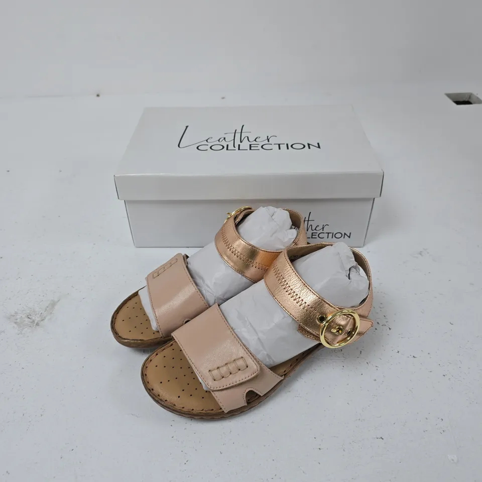 LEATHER COLLECTION NATASHA ' SANDALS – PINK, SIZE 4