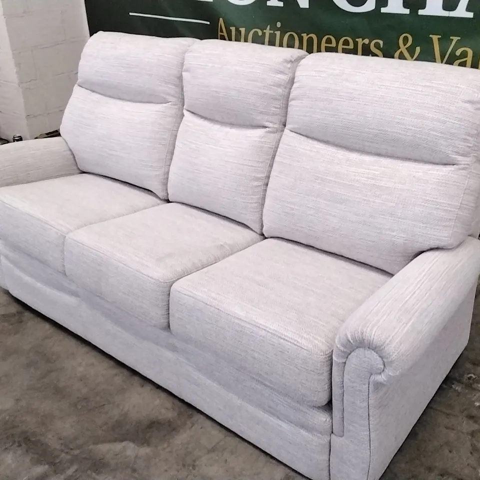 QUALITY BRITISH DESIGNED & MANUFACTURED G PLAN AVON 19 3 SEATER SOFA CHEVRON DOVE FABRIC