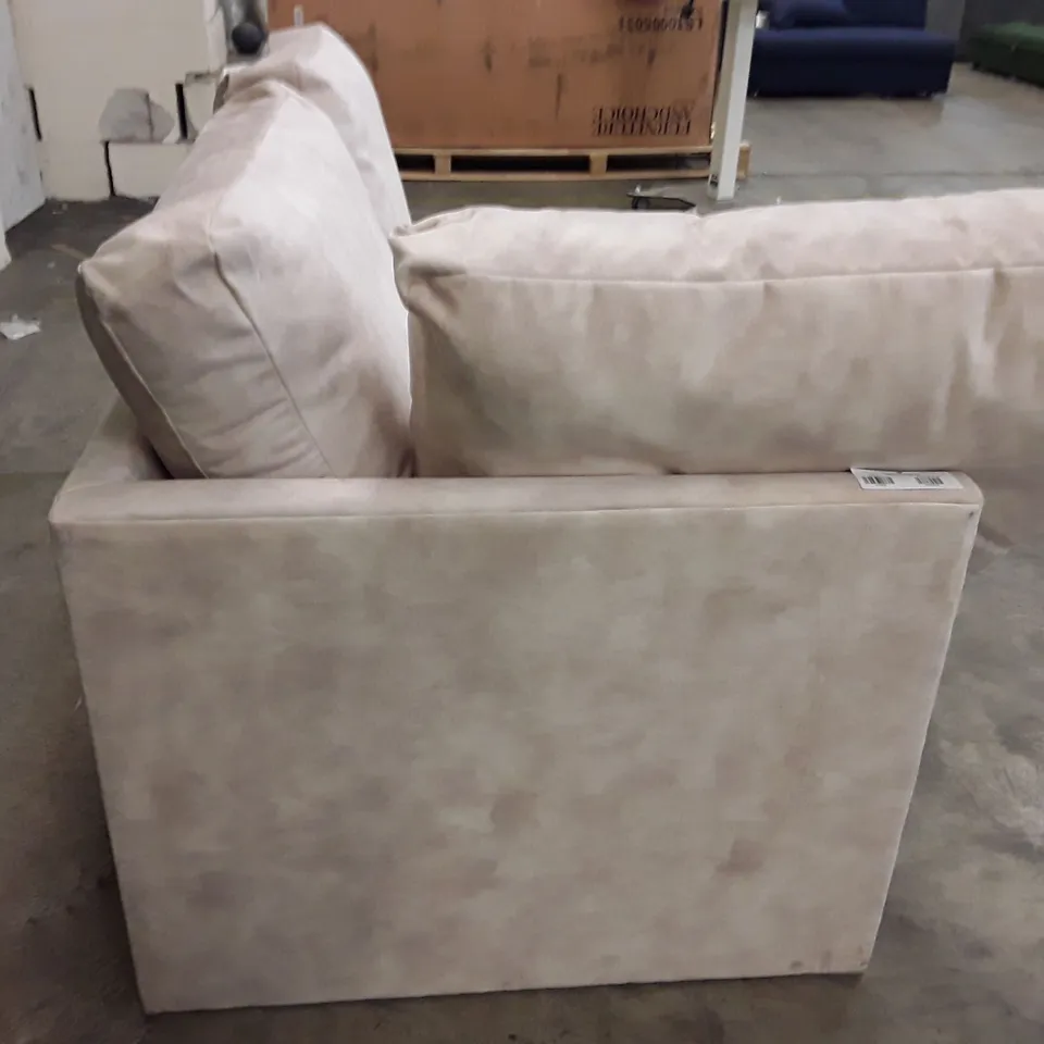 QUALITY DESIGNER ALDERTON RHF CHAISE SOFA - BEIGE FABRIC 