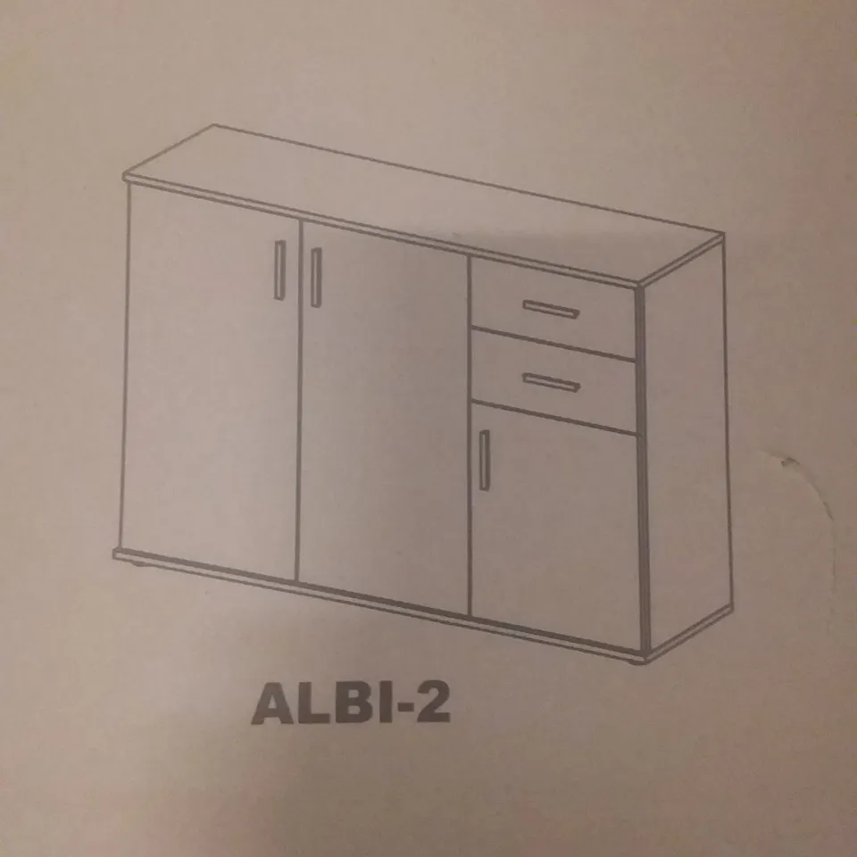 BOXED ALBI-2 2DRAWER 3DOOR STORAGE UNIT 