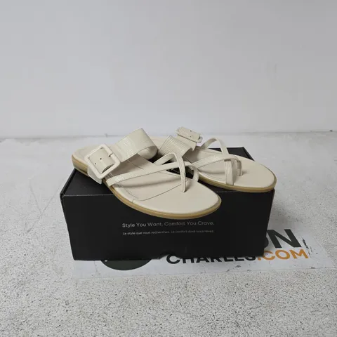 VIONIC CREAM STRAPPY SANDALS - WOMEN'S FOOTWEAR UK 7