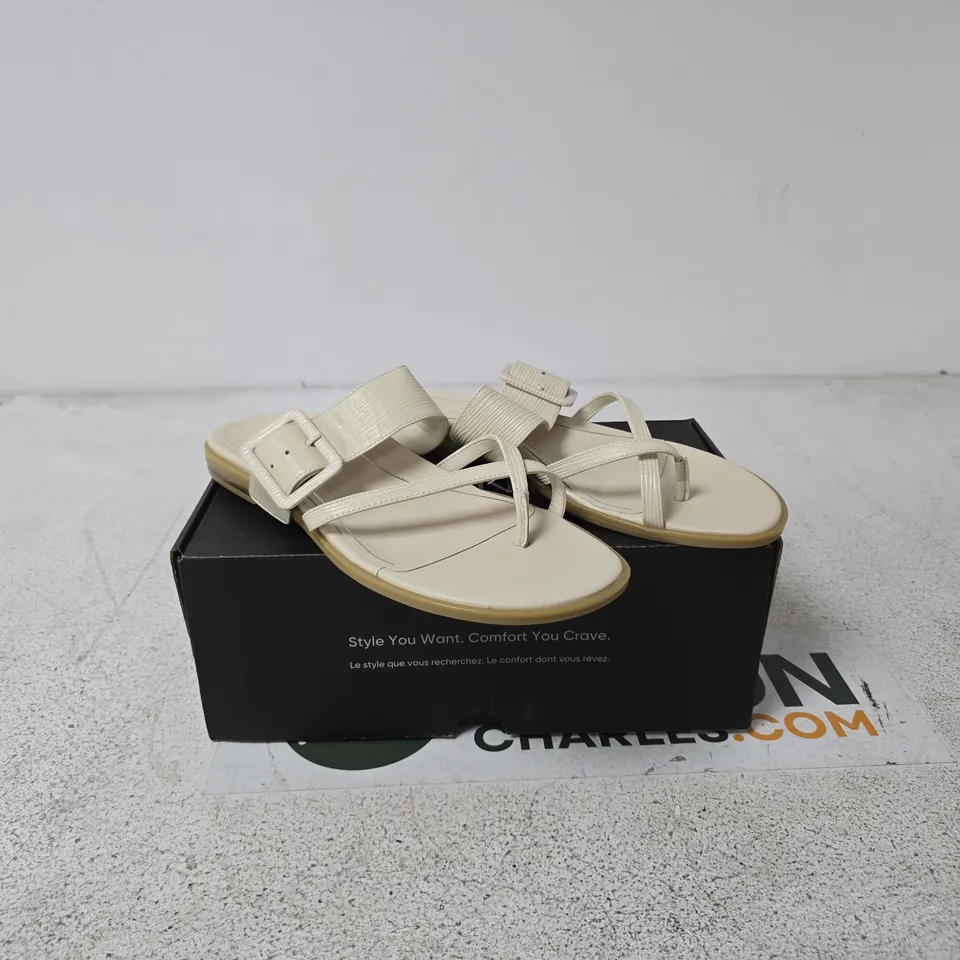 VIONIC CREAM STRAPPY SANDALS - WOMEN'S FOOTWEAR UK 7