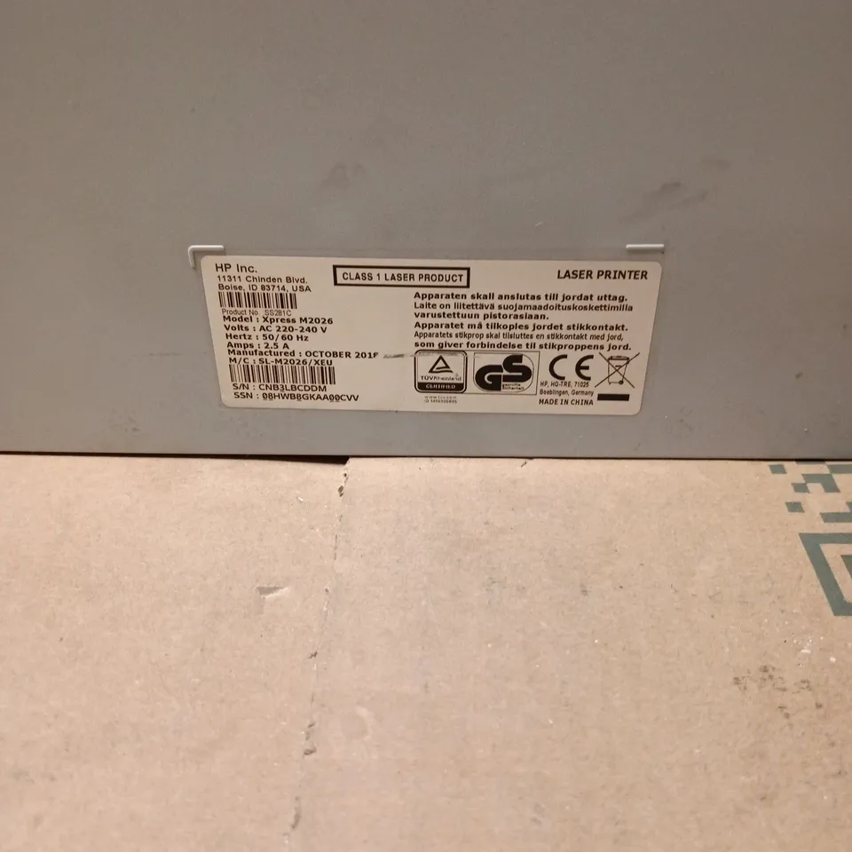 SAMSUNG XPRESS M2026 MONOCHROME LASER PRINTER UNBOXED WITH NO ACCESSORIES