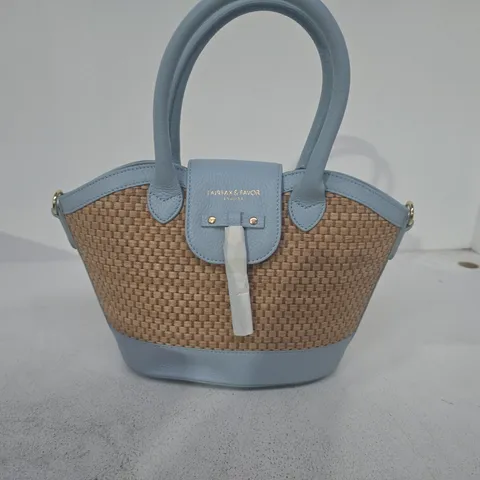 FAIRFAX & FAVOR MINI WINDSOR BASKET BAG – SKY BLUE LEATHER