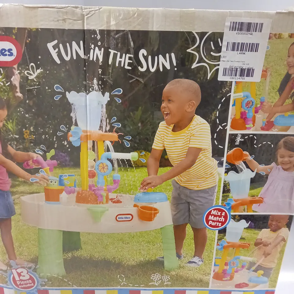 BOXED LITTLE TIKES FOUNTAIN FACTORY WATER TABLE RRP £70