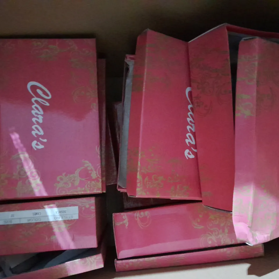 APPROXIMATELY 10 BOXED PAIR OF CLARA'S HEELED STRAP SHOES IN VARIOUS SIZES TO INCLUDE SIZE 40EU 