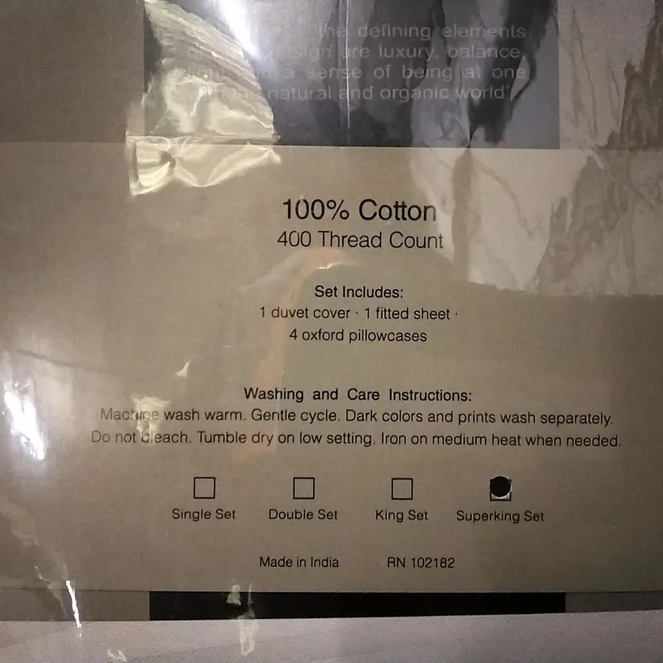 BRAND NEW KELLY HOPPEN DUVET SET , TAUPE, SUPERKING 