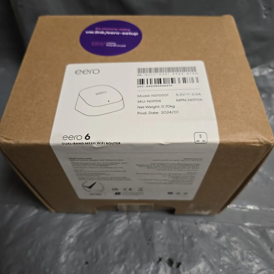 EERO 6 DUAL-BAND MESH WIFI ROUTER – BOXED