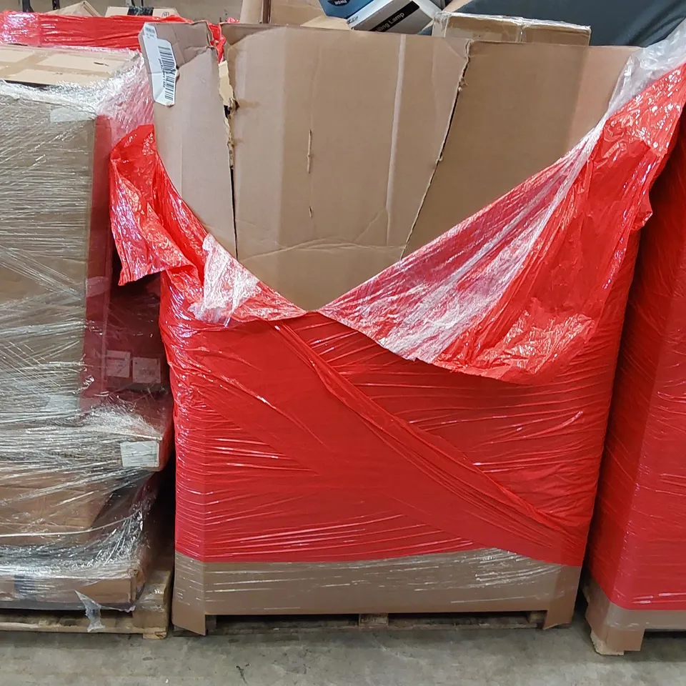 PALLET OF ASSORTED ITEMS INCLUDING: BLADELESS PURIFIER & HEATER FAN, IRONING BOARD, MODERN LED CEILING LIGHT, SHOE RACK, TOILET SEAT