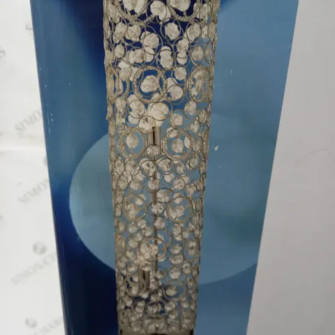 BOXED PAGAZZI SELINA POLISHED CHROME FINISH 2 LIGHT FLOOR LAMP /83CM H - 20CM W/