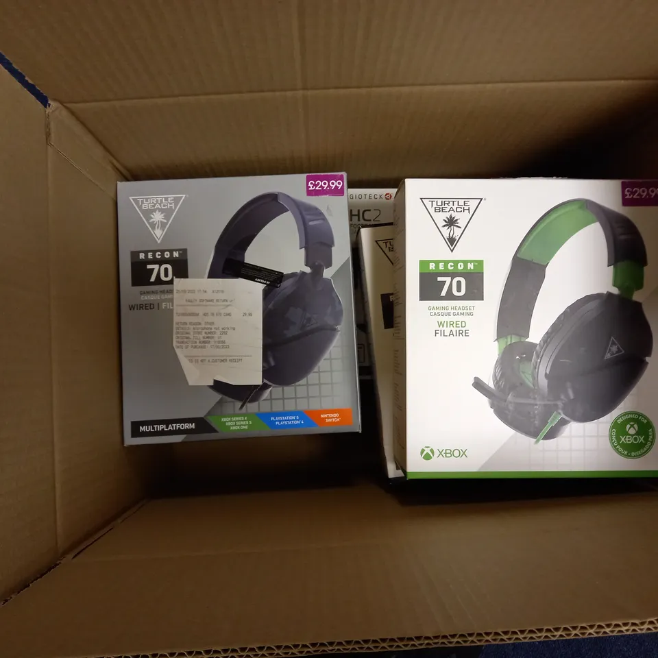APPROXIMATELY 8 ASSORTED BOXED HEADSETS TO INCLUDE TURTLE BEACH, POKEMON, TX50, ETC