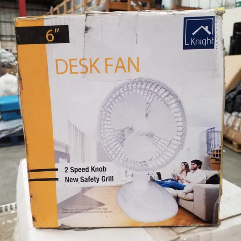 BOXED KNIGHT 6" DESK FAN