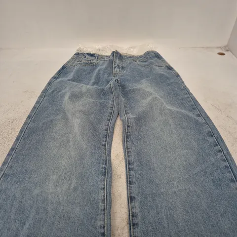EDIKTED WOMEN'S BLUE DENIM JEANS β S