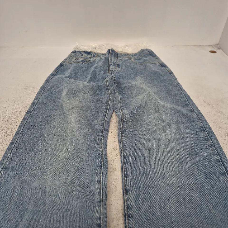 EDIKTED WOMEN'S BLUE DENIM JEANS – S