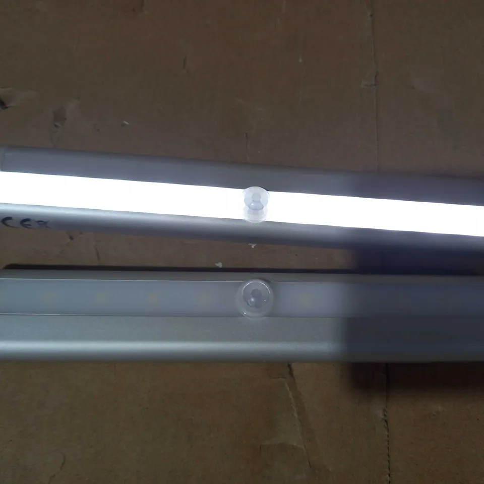 SFIXX SET OF 2 BRUSHED ALUMINIUM PIR MOTION SENSOR LIGHTS