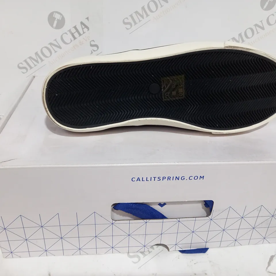 BOXED CALL IT SPRING BELLVARE BLACK & GREY SHOES - SIZE 6