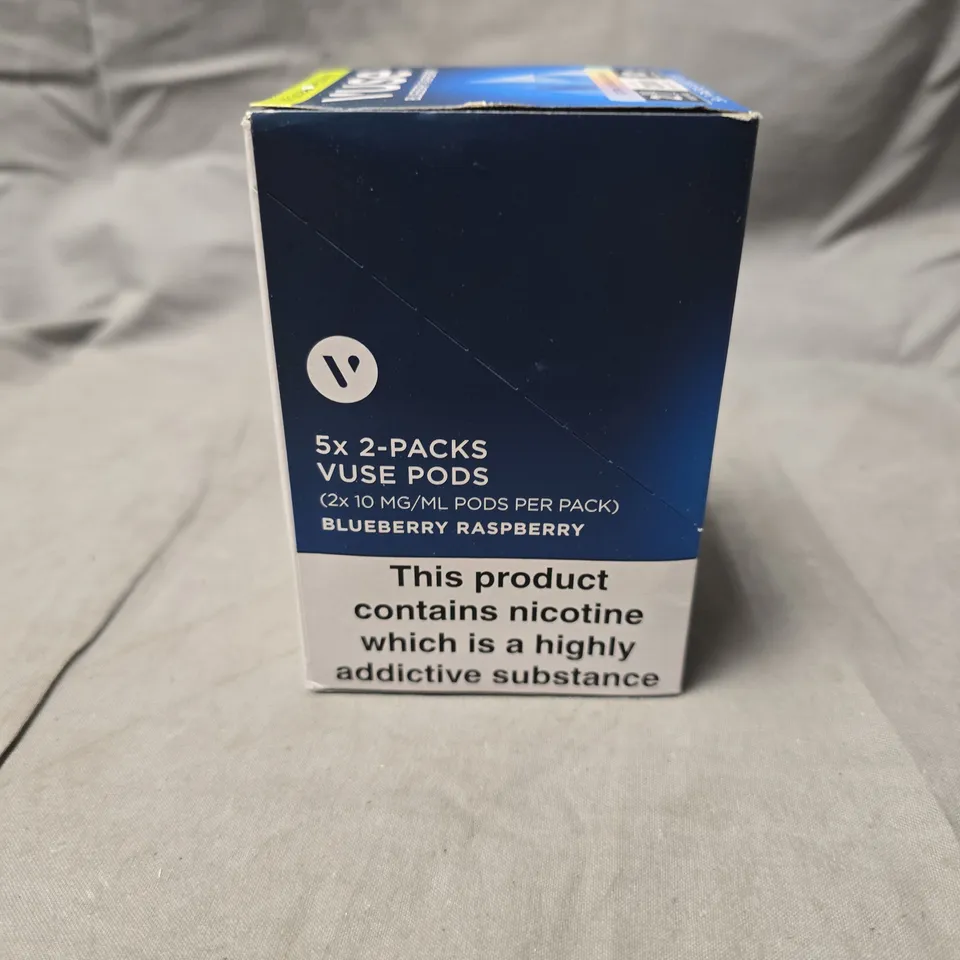 VUSE BLUEBERRY RASPBERRY PODS – 5 X 2-PACKS (10 MG/ML PER POD)