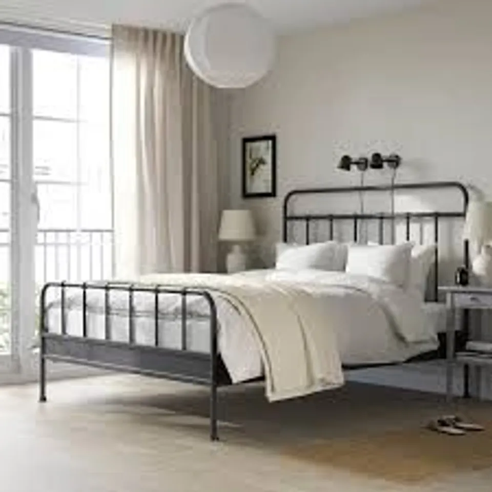 BOXED IKEA STJÄRNÖ STANDARD KING SIZE BED FRAME - ANTHRACITE (2 BOXES)