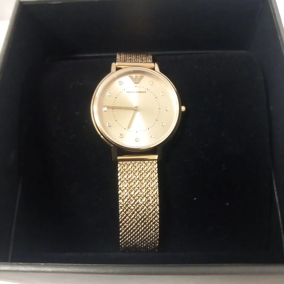 BOXED EMPORIO ARMANI LADIES WRIST WATCH