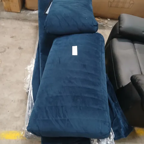 ASSORTED BLUE VELVET THREE SEATER SOFA PARTS