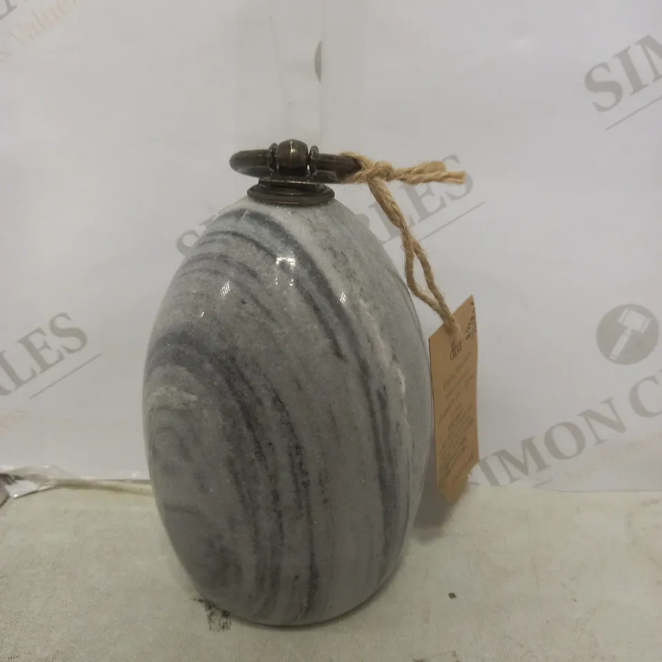 DIBAR GREY MARBLE HAND CRAFTED DOOR STOP 