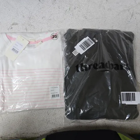 BOX OF ASSORTED CLOTHING ITEMS TO INCLUDE HOODIE - SHIRTS - SHORTS 