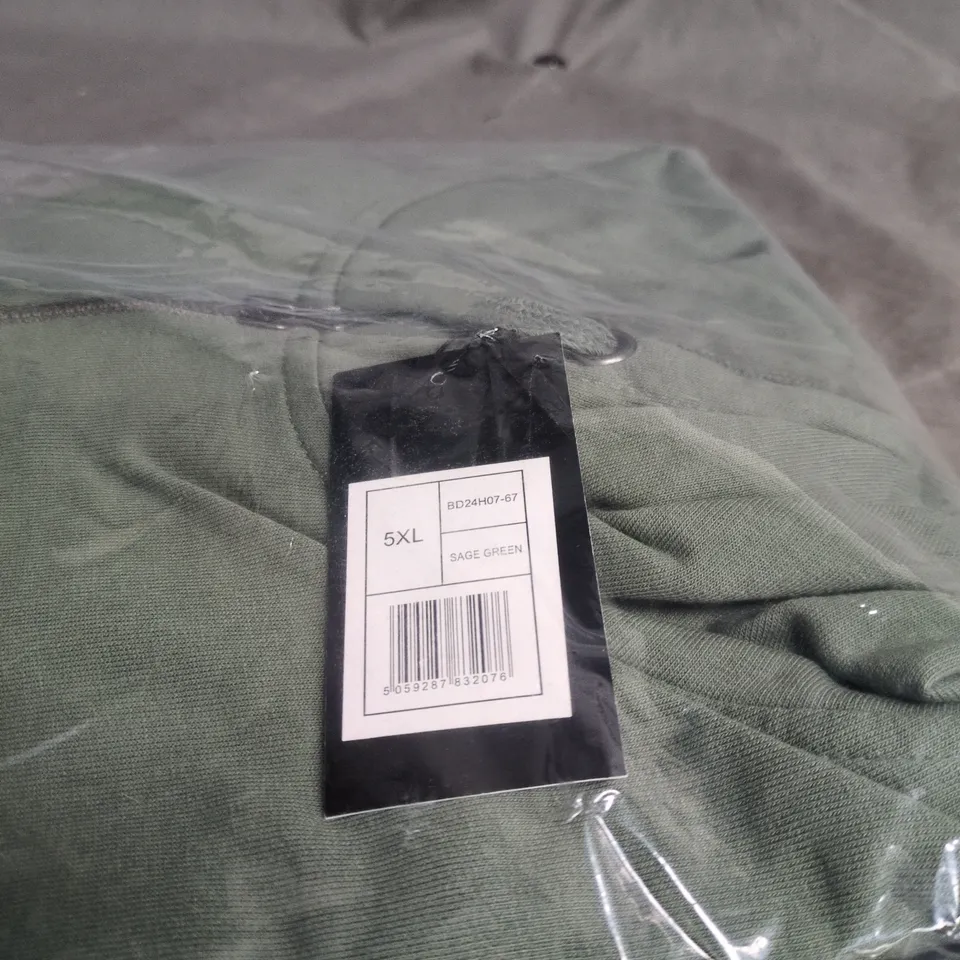 BIGDUDE 5XL SAGE GREEN HOODIE BAGGED