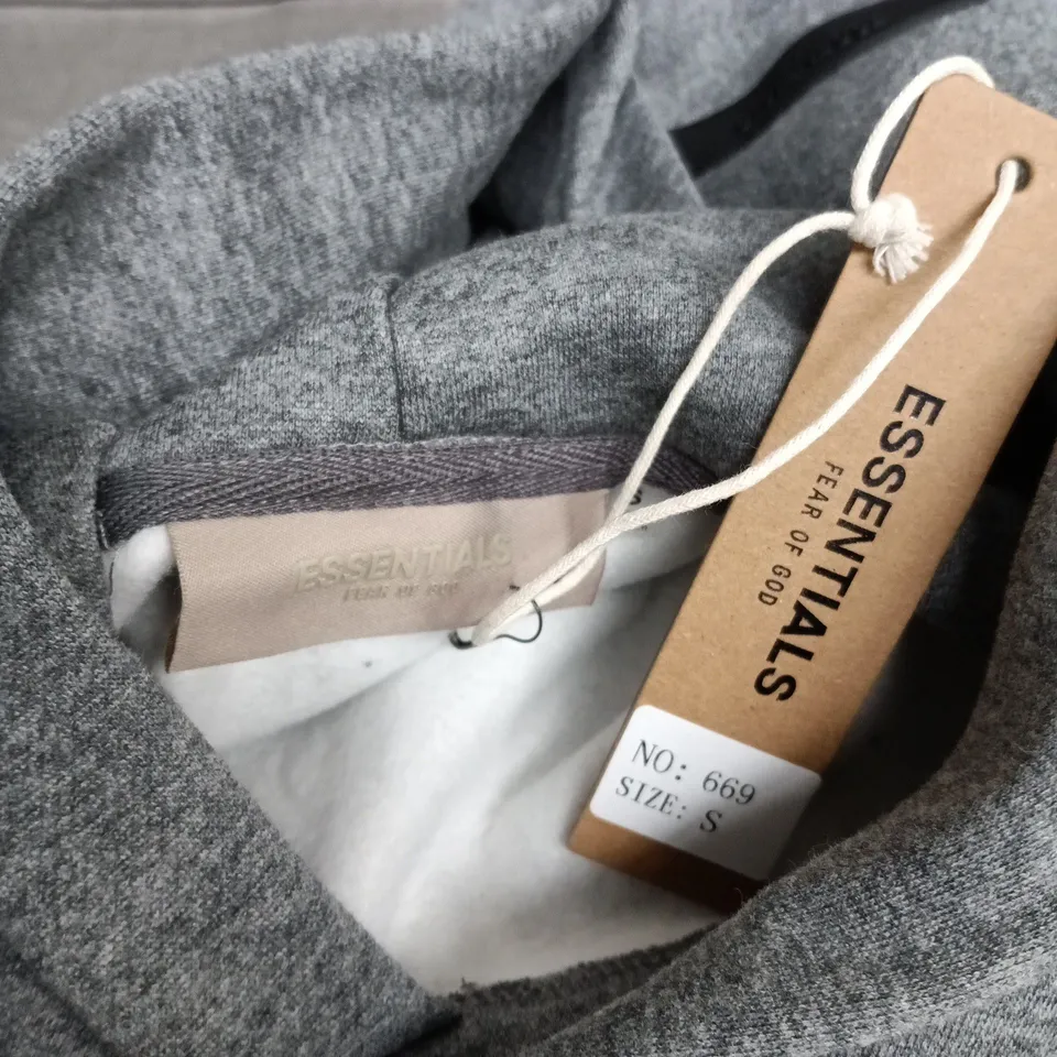 ESSENTIALS FEAR OF GOD HOODIE – GREY MARL, SIZE S