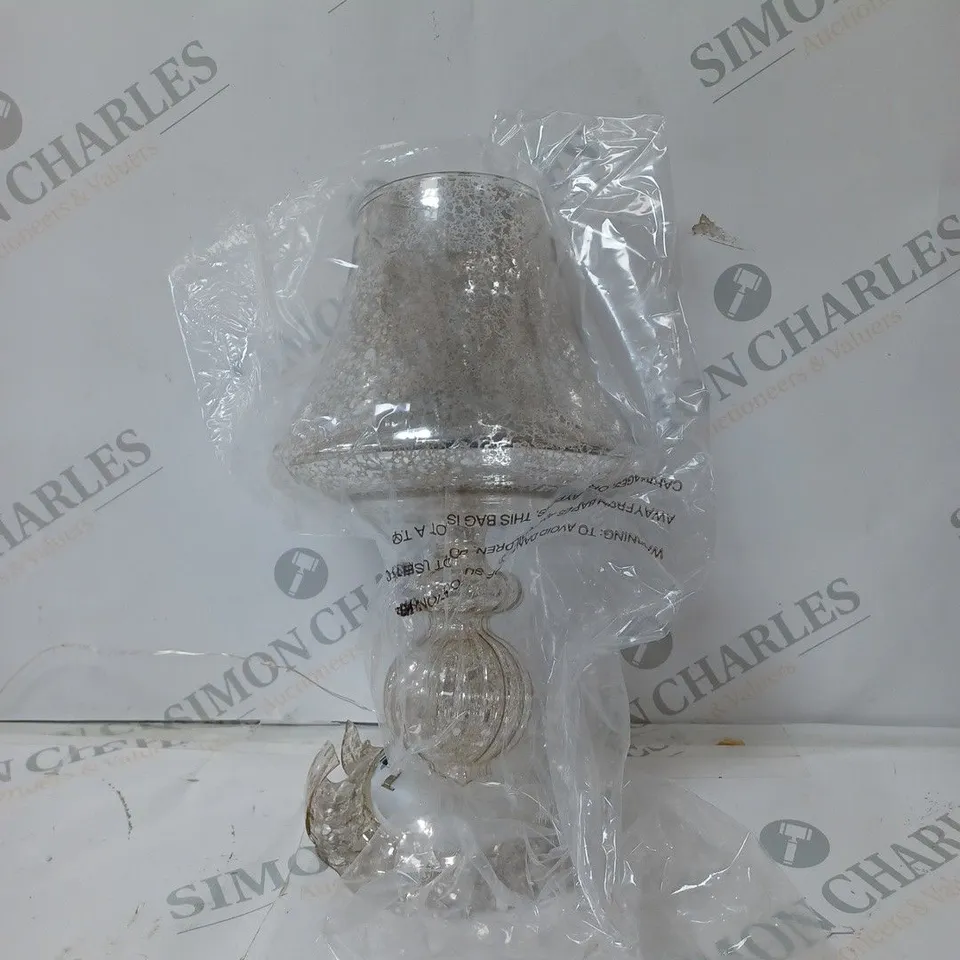 HOME REFLECTIONS PRE-LIT LED MERCURY GLASS LAMP SILVER