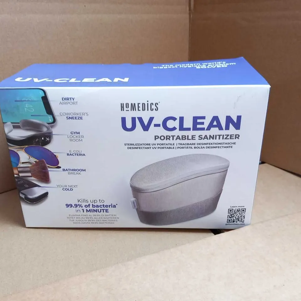 BOXED HOMEDICS UV-CLEAN PORTABLE SANITIZER SAN-B100GY-EU