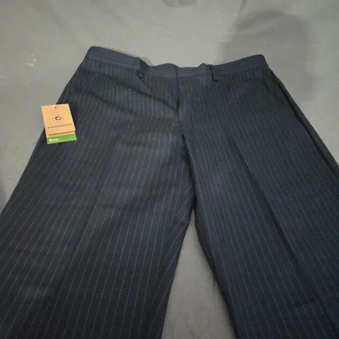 STEVENSONS BOYS PINSTRIPE SUIT TROUSERS IN NAVY - SIZE 38/31R