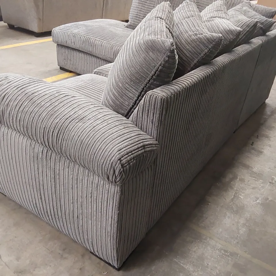 AMALFI LEFT HAND SCATTER BACK FABRIC CORNER CHAISE SOFA - CHARCOAL  RRP £999