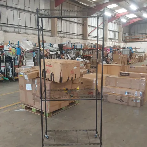 METAL ROLLING SHELF COAT HANGER